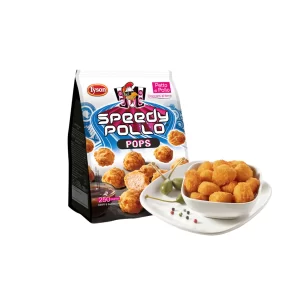 foto a sfondo bianco con pops di pollo