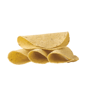 foto a sfodo bianco con tortillas di mais