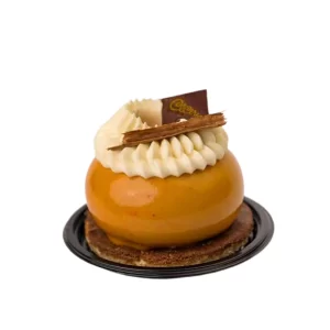 foto a sfondo bianco con il dolce orange